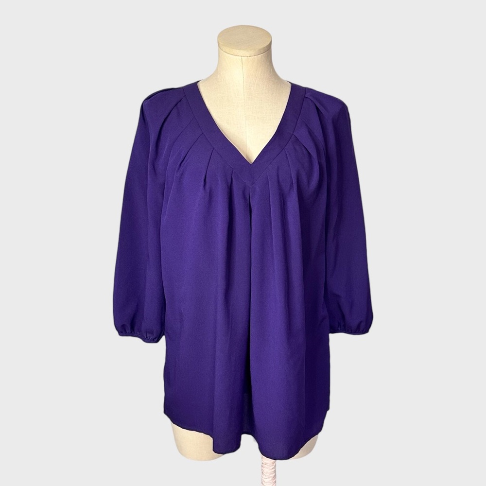 Forever 21 Pleated V-Neck Blouse